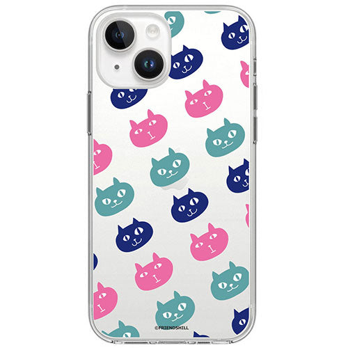 abbi FRIENDS アビィフレンズ 公式ライセンス品 ネコマンジュウソフトクリアケース for iPhone 15 ネコマンジュウパターン ABF25361i15