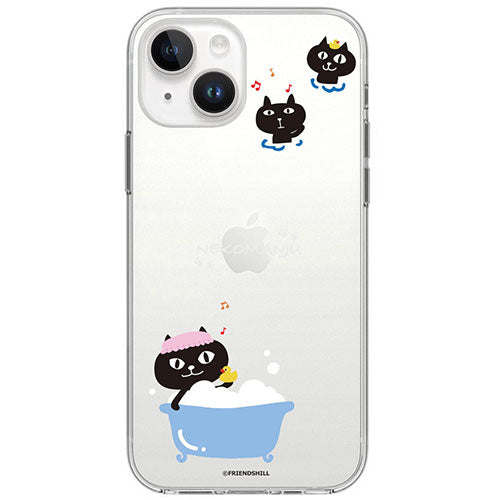 abbi FRIENDS アビィフレンズ 公式ライセンス品 ネコマンジュウソフトクリアケース for iPhone 15 バスタイム ABF25362i15