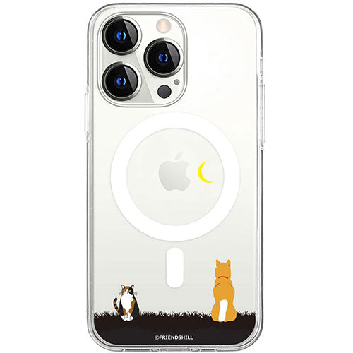 abbi FRIENDS アビィフレンズ 公式ライセンス品 しばたさんMagSafe対応クリアケース for iPhone 15 Pro お月見 ABF25369i15PR