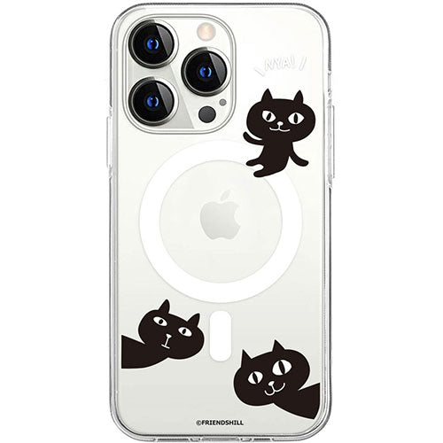 abbi FRIENDS アビィフレンズ 公式ライセンス品 ネコマンジュウMagSafe対応クリアケース for iPhone 15 Pro 仲良しトリオ ABF25373i15PR