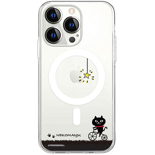 abbi FRIENDS アビィフレンズ 公式ライセンス品 ネコマンジュウMagSafe対応クリアケース for iPhone 15 Pro サイクリング ABF25374i15PR