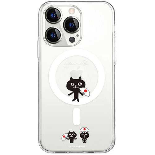 abbi FRIENDS アビィフレンズ 公式ライセンス品 ネコマンジュウMagSafe対応クリアケース for iPhone 15 Pro 渡り ABF25375i15PR