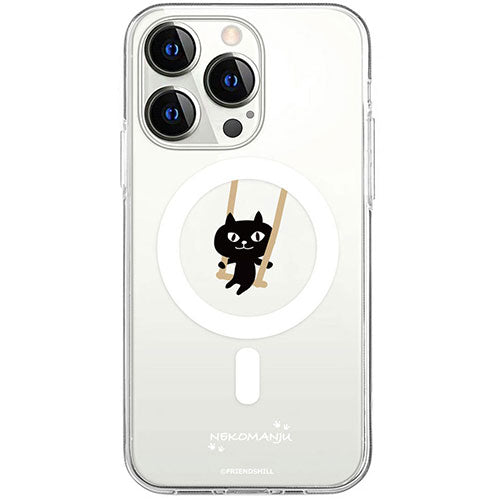 abbi FRIENDS アビィフレンズ 公式ライセンス品 ネコマンジュウMagSafe対応クリアケース for iPhone 15 Pro ブランコ ABF25376i15PR