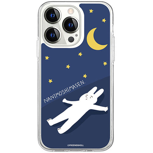 abbi FRIENDS アビィフレンズ 公式ライセンス品 なにもしないうさぎソフトクリアケース for iPhone 15 Pro 夜になりましたがなにもしません ABF25379i15PR