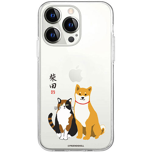 abbi FRIENDS アビィフレンズ 公式ライセンス品 しばたさんソフトクリアケース for iPhone 15 Pro しばみやコンビ ABF25386i15PR