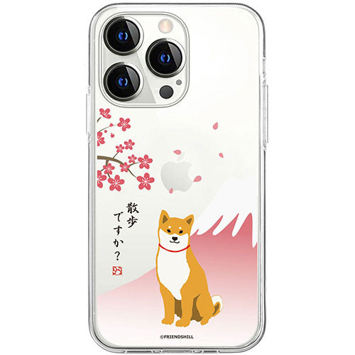 abbi FRIENDS アビィフレンズ 公式ライセンス品 しばたさんソフトクリアケース for iPhone 15 Pro さくら ABF25387i15PR