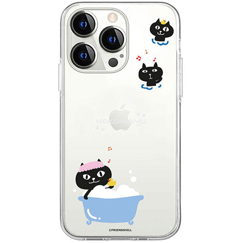 abbi FRIENDS アビィフレンズ 公式ライセンス品 ネコマンジュウソフトクリアケース for iPhone 15 Pro バスタイム ABF25395i15PR