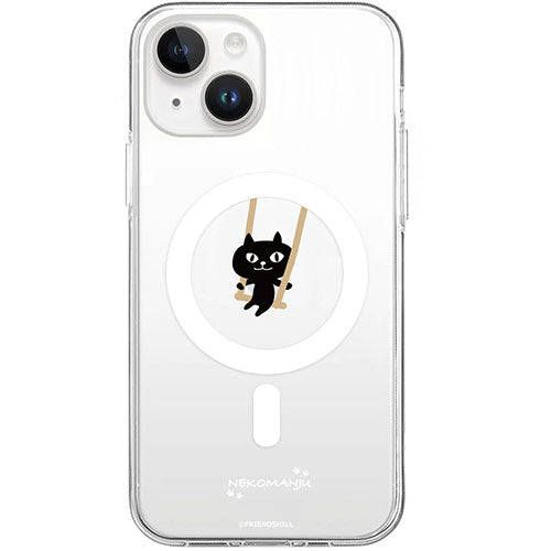 abbi FRIENDS アビィフレンズ 公式ライセンス品 ネコマンジュウMagSafe対応クリアケース for iPhone 15 Plus ブランコ ABF25401i15PL