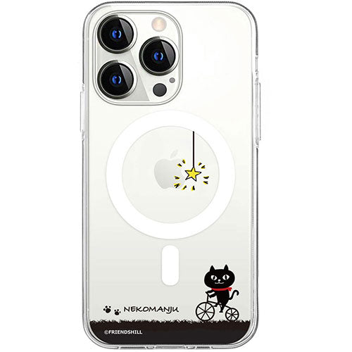 abbi FRIENDS アビィフレンズ 公式ライセンス品 ネコマンジュウMagSafe対応クリアケース for iPhone 15 Pro Max サイクリング ABF25407i15PM