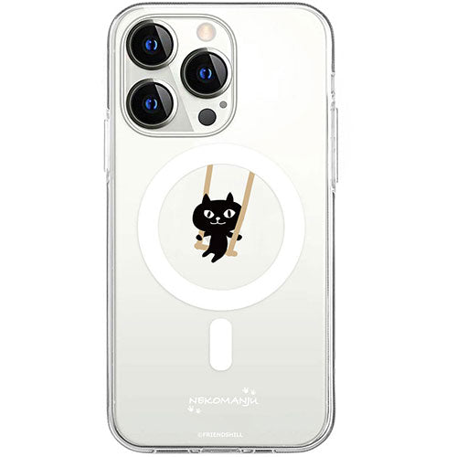 abbi FRIENDS アビィフレンズ 公式ライセンス品 ネコマンジュウMagSafe対応クリアケース for iPhone 15 Pro Max ブランコ ABF25408i15PM