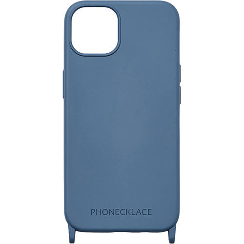 PHONECKLACE フォンネックレス ストラップホール付きシリコンケース for iPhone 15　ティールブルー PN25573i15