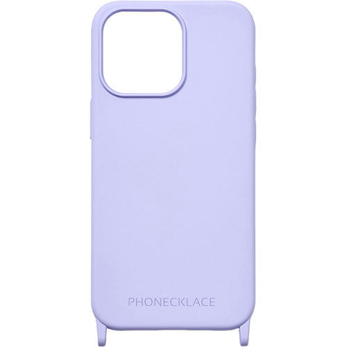 PHONECKLACE フォンネックレス ストラップホール付きシリコンケース for iPhone 15 Pro　ラベンダー PN25588i15PR