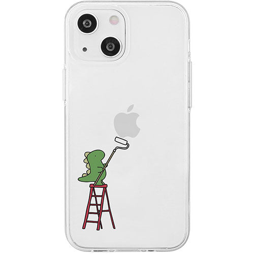 AKAN エイカン ソフトクリアケース for iPhone 15 ペインティング グリーン AK25625i15