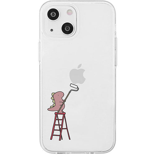 AKAN エイカン ソフトクリアケース for iPhone 15 ペインティング ピンク AK25626i15