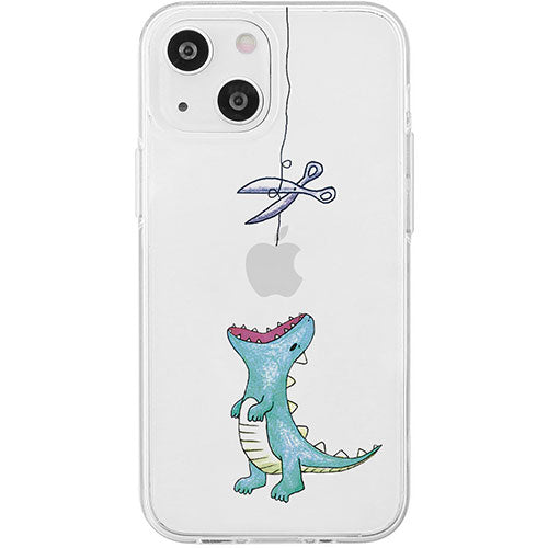 AKAN エイカン ソフトクリアケース for iPhone 15 はらぺこザウルス グリーン AK25627i15