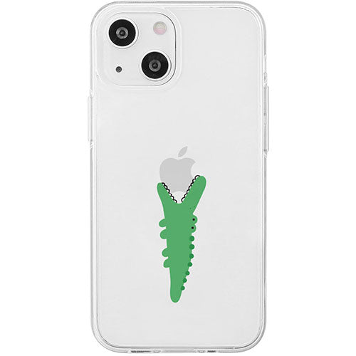 AKAN エイカン ソフトクリアケース for iPhone 15 モグモグ ワニ AK25633i15