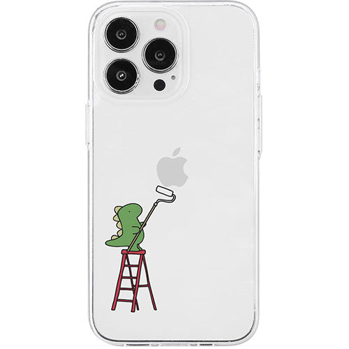 AKAN エイカン ソフトクリアケース for iPhone 15 Pro ペインティング グリーン AK25645i15PR