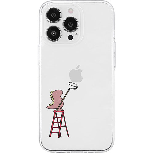 AKAN エイカン ソフトクリアケース for iPhone 15 Pro ペインティング ピンク AK25646i15PR