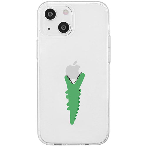 AKAN エイカン ソフトクリアケース for iPhone 15 Plus モグモグ ワニ AK25658i15PL