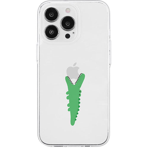 AKAN エイカン ソフトクリアケース for iPhone 15 Pro Max モグモグ ワニ AK25663i15PM