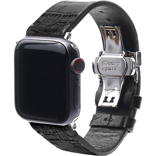 Abbi SIGNATURE LIPARI イタリアンレザーバンド for Apple Watch 49/45/44/42mm ブラック ABS26141AW