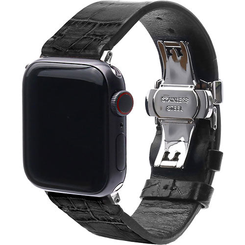 Abbi SIGNATURE LIPARI イタリアンレザーバンド for Apple Watch 41/40/38mm ブラック ABS26144AW
