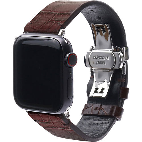 Abbi SIGNATURE LIPARI イタリアンレザーバンド for Apple Watch 41/40/38mm ダークブラウン ABS26146AW