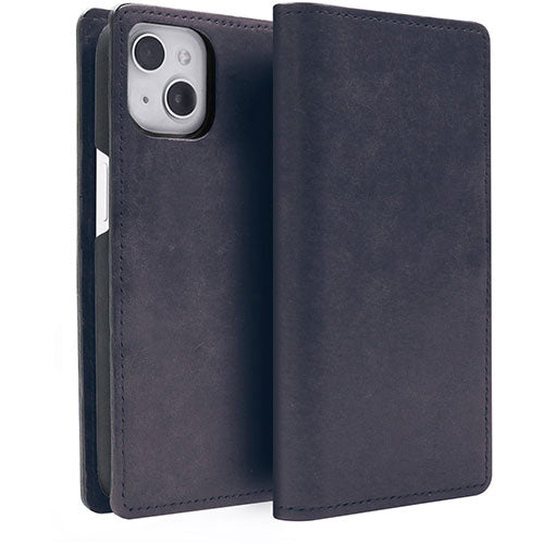 ABBI SIGNATURE MARGOTイタリアンレザー MagSafe対応ダイアリーケース for iPhone 15 ネイビー ABS26153i15