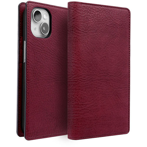 ABBI SIGNATURE VINTAGE イタリアンレザー MagSafe対応ダイアリーケース for iPhone 15 ワイン ABS26162i15