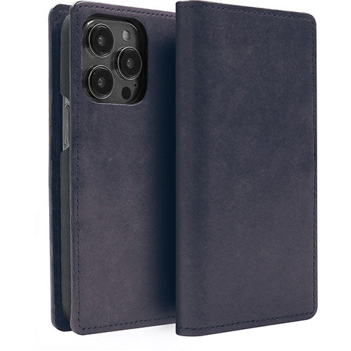 ABBI SIGNATURE MARGOTイタリアンレザー MagSafe対応ダイアリーケース for iPhone 15 Pro ネイビー ABS26175i15PR