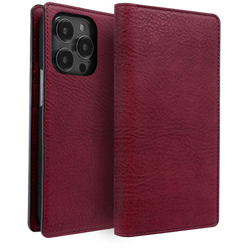 ABBI SIGNATURE VINTAGE イタリアンレザー MagSafe対応ダイアリーケース for iPhone 15 Pro ワイン ABS26184i15PR