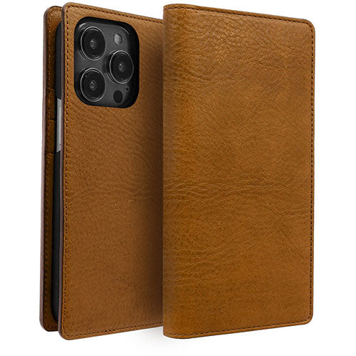 ABBI SIGNATURE VINTAGE イタリアンレザー MagSafe対応ダイアリーケース for iPhone 15 Pro タン ABS26185i15PR