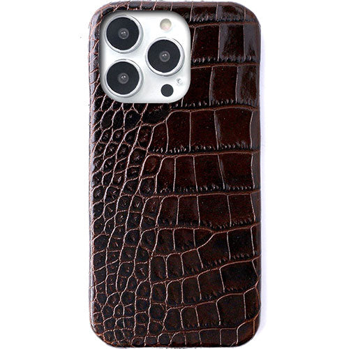ABBI SIGNATURE LIPARI イタリアンレザー MagSafe対応バックカバー for iPhone 15 Pro ダークブラウン ABS26195i15PR