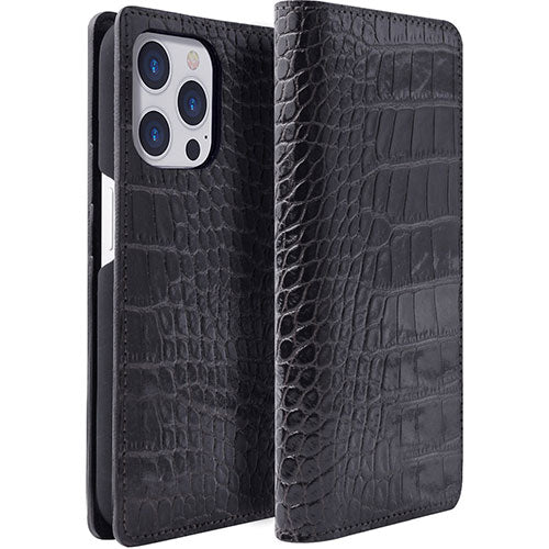 ABBI SIGNATURE LIPARI イタリアンレザー MagSafe対応ダイアリーケース for iPhone 15 Pro Max ブラック ABS26196i15PM