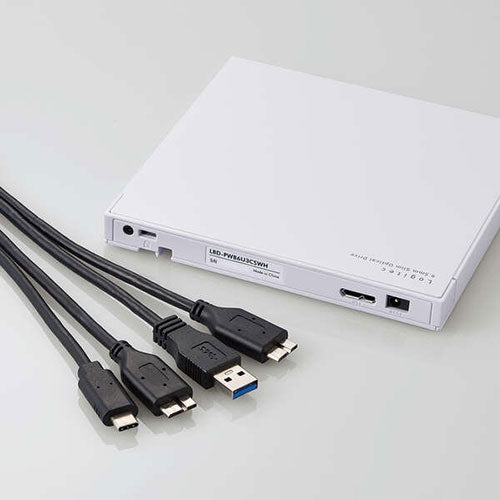 エレコム Type-C ポータブルBD 再生 書込ソフト付 ホワイト LBD-PWB6U3CSWH