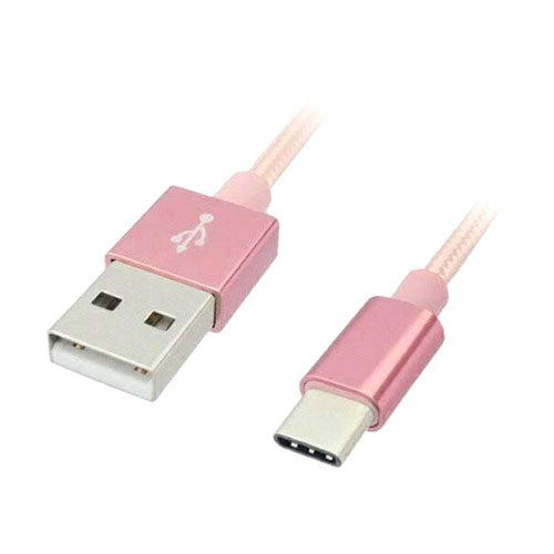 デイトリッパー USB Type-Cケーブル USB2.0 1m ロープタイプ ローズゴールド LBR-TCC1MRG