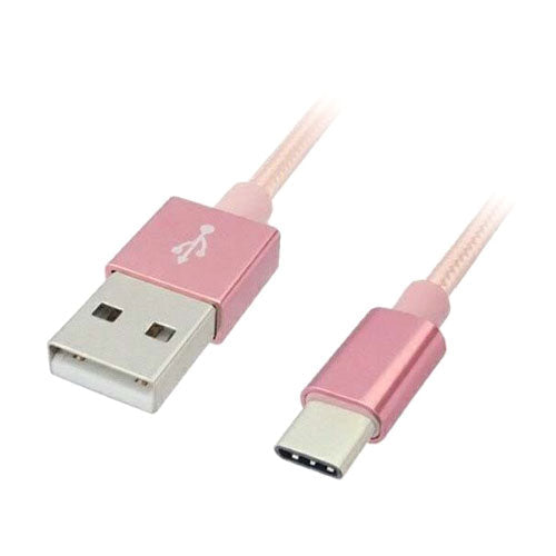 デイトリッパー USB Type-Cケーブル USB2.0 2m ロープタイプ ローズゴールド LBR-TCC2MRG