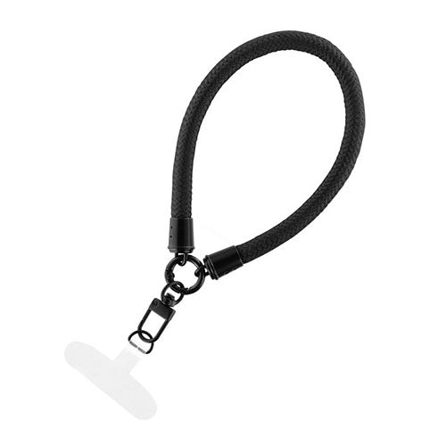 LEPLUS NEXT スマートフォン 汎用 ハンドストラップ WRISTY MULTI STRAP 太丸紐タイプ ブラック LN-HS04BK