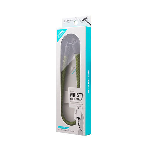 LEPLUS NEXT スマートフォン 汎用 ハンドストラップ WRISTY MULTI STRAP 太丸紐タイプ カーキ LN-HS04CA