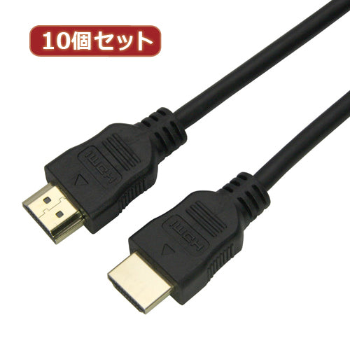 10個セット HORIC HDMIケーブル 1m ブラック 樹脂モールドタイプ HDM10-064BKX10