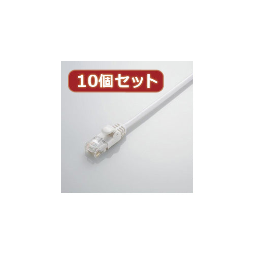 10個セット エレコム Gigabit やわらかLANケーブル(Cat6準拠) LD-GPY WH1X10