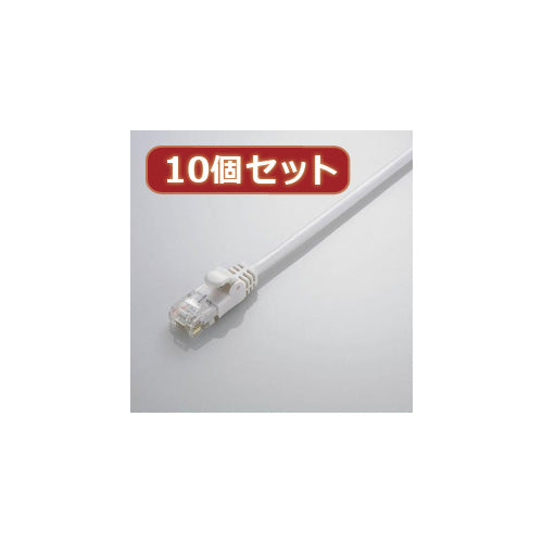 10個セット エレコム Gigabit やわらかLANケーブル(Cat6準拠) LD-GPY WH2X10