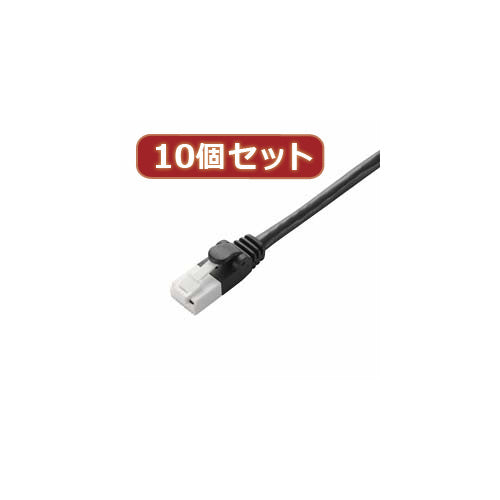 10個セット エレコム　ツメ折れ防止LANケーブル(Cat6) LD-GPT BK50X10