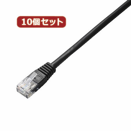 10個セット エレコム　Cat5e準拠LANケーブル LD-CTN BK10X10