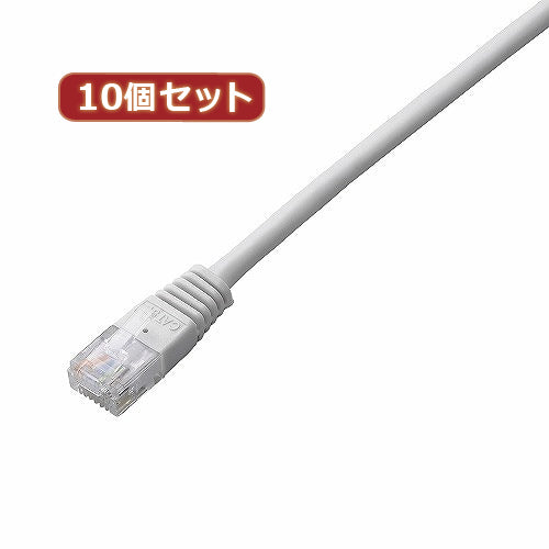 10個セット エレコム　Cat5e準拠LANケーブル LD-CTN WH1X10