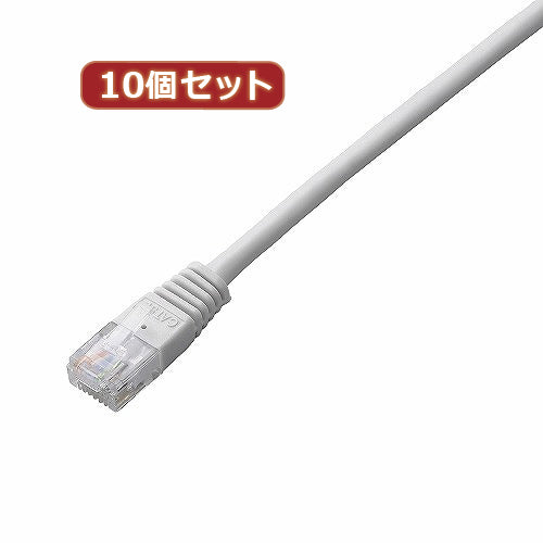 10個セット エレコム　Cat5e準拠LANケーブル LD-CTN WH10X10