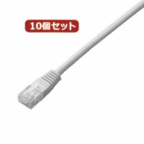 10個セット エレコム　Cat5e準拠LANケーブル LD-CTN WH5X10