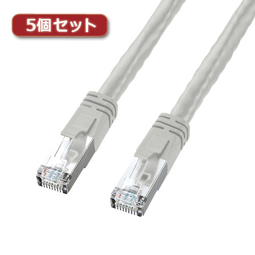 5個セット サンワサプライ PoECAT6LANケーブル KB-T6POE-10X5