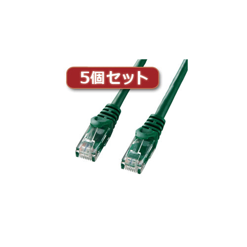 5個セット サンワサプライ カテゴリ6UTPLANケーブル LA-Y6-10GX5