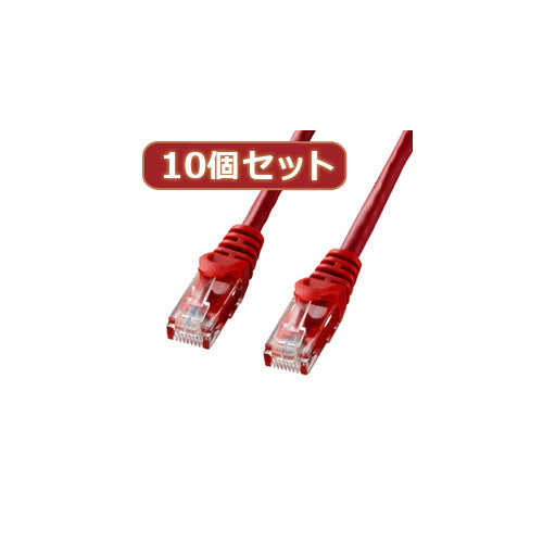 10個セットサンワサプライ カテゴリ6UTPLANケーブル LA-Y6-005RX10